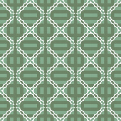 seamless green damask pattern with intresting shapes