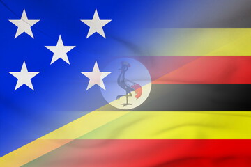 Solomon Islands and Uganda official flag international contract UGA SLB