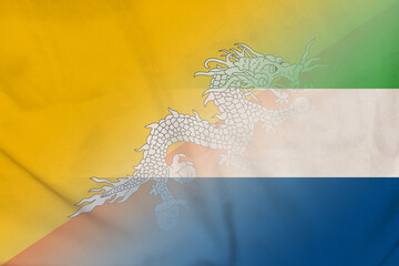 Bhutan and Sierra Leone state flag international relations SLE