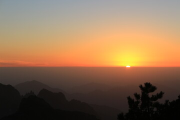 sunrise over the mountains
