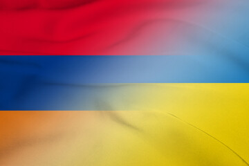 Armenia and Ukraine national flag international negotiation UKR ARM