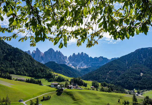 picturesque village in the majestic Dolomites
