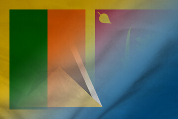 Sri Lanka and Saint Lucia political flag international relations LCA LKA