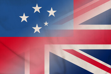 Samoa and England government flag transborder relations GBR WSM