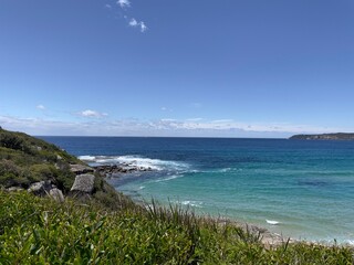 Fototapeta na wymiar View of the coastline from the cliff