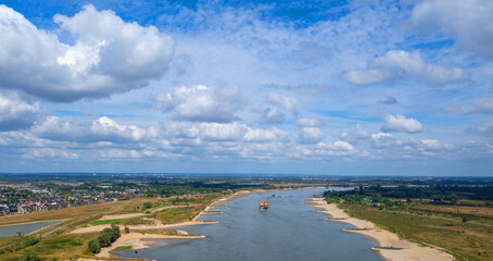 landscape with river and clouds