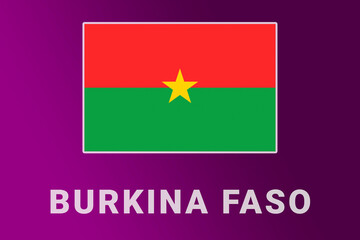 Burkina Faso  flag. Bf national banner. Burkina Faso  patriotism symbol and name.