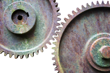 rusty vintage cogwheels