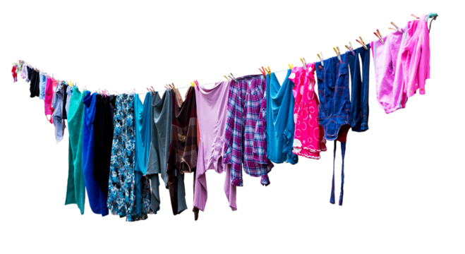 Laundry hanging to dry