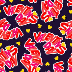 Fototapeta premium Love heart seamless pattern. Decorative symbol for valentine's day, wedding and engagement. Design for wrapping paper, digital and wallpaper, fabric print, textile, poster, banner, greeting card.