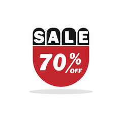 special offer promotion tag sale discount up to 70% theme