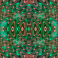 green pink pattern  kaleidoscope seamless repeat square repeating illustration