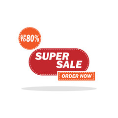 special offer promotion tag super sale discount up to 80% theme