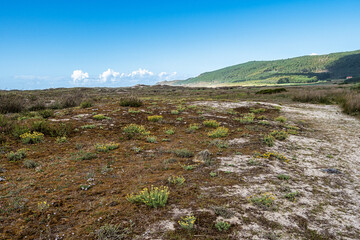 Landscape at the Beach of Laxe, Praia de Laxe also Playa De Laxe, Spain Galicia Costa da Morte