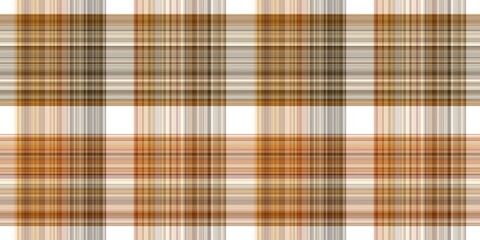 Woodland white tartan seamless border textile. Tonal autumnal forest plaid with organic texture. banner of orange stripe for rough washi tape.