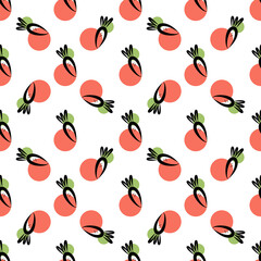 Seamless pattern of orange carrots