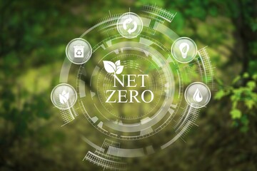Net zero concept. Beautiful nature background