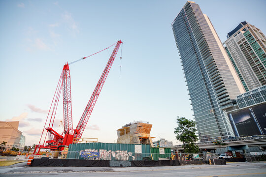 Inspection photos of the Miami Signature Bridge construction site