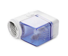 Fabric shaver with fuzz isolated on white