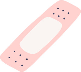 A soft and cute pink plaster illustration