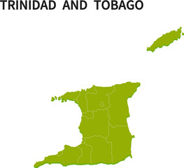 トリニダード・トバゴ/TRINIDAD AND TOBAGOの地域区分イラスト