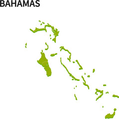 バハマ/BAHAMASの地域区分イラスト