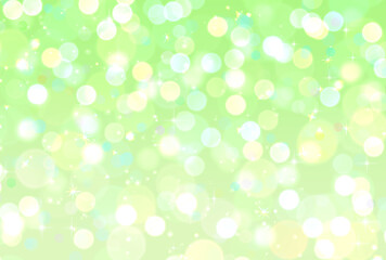 背景素材_玉ボケ_黄緑