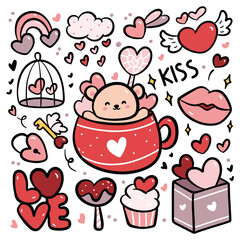 Hand drawn Valentine's Day doodle