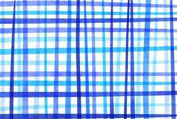 背景素材_水彩チェック_青