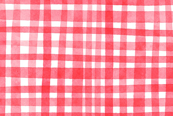 背景素材_水彩チェック_ピンク