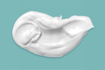 White cream soap texture on background.