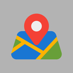 Maps icon in flat style about travel, use for website mobile app presentation