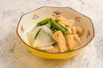 蕪と油揚げの煮物