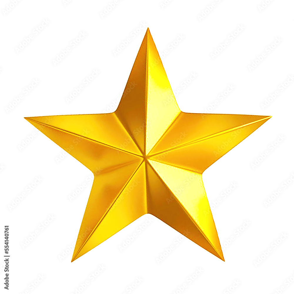 Wall mural golden star icon