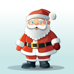 Cute Santa Claus. Colorful Christmas design icon. Vector illustration