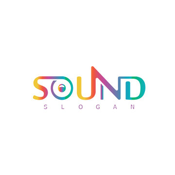 sound voice radio audio media music record logo design symbol