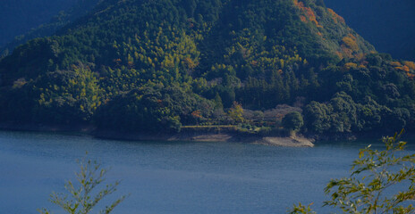 Scenery of Dam Lakes in Japan