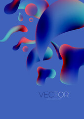 Fluid water drop shape composition abstract background. Vector illustration for banner background or landing page