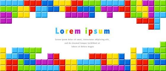 カラフルなブロック柄の背景