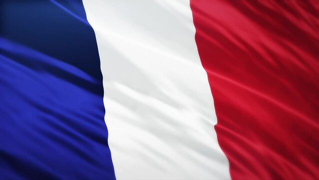 French flag 3d waving background