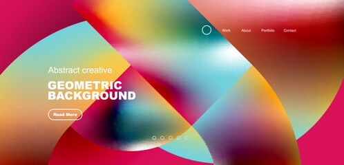 Obraz premium Abstract circles and round elements geometric background. Vector illustration for wallpaper, banner, background, leaflet, catalog, cover, flyer