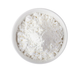Fototapeta na wymiar bowl of flour isolated on transparent png