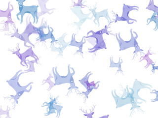 Christmas Pattern Deer Background