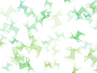 Christmas Pattern Deer Background