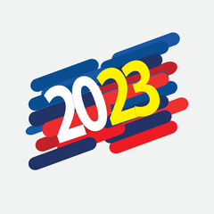 2023 Art Font Symbol Vector