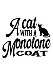 a cat with a monotone coat