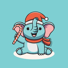cute christmas elephant 