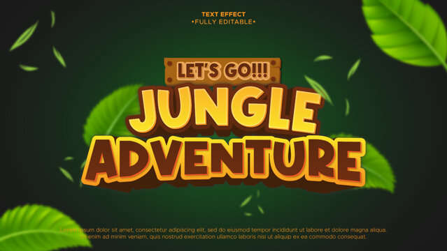 jungle adventure animated text effect