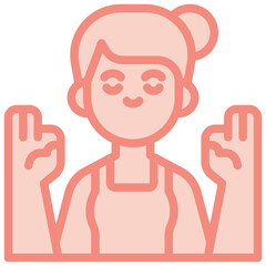 meditation two tone icon