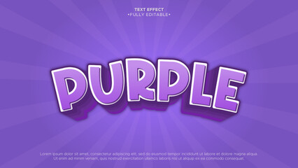 beautiful purple editable text effect